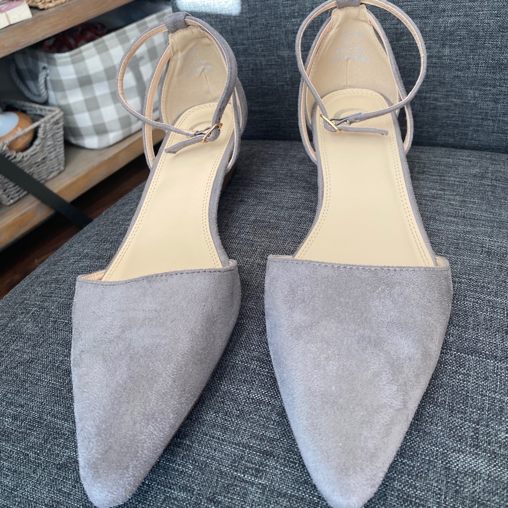 Grey Short Heels with strap